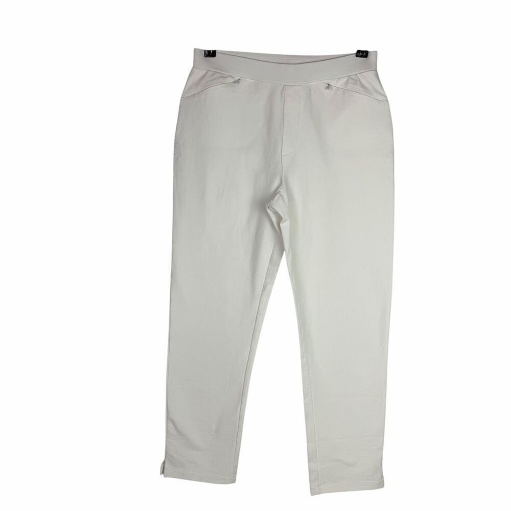 Susan Graver XS White Weekend Premium Stretch Crop Pant